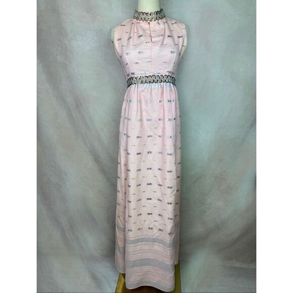 Vintage 1960s Brocade Hostess Dress Mod MCM Size Small READ/FLAWED - Picture 1 of 14